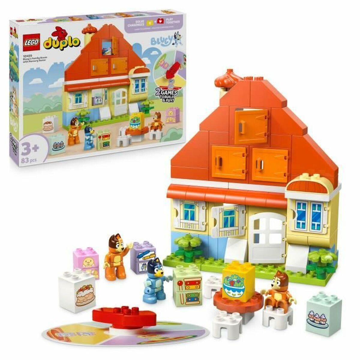 Juego de Construcción Lego DUPLO 10459 Bluey's Family House with Memory 83 Piezas
