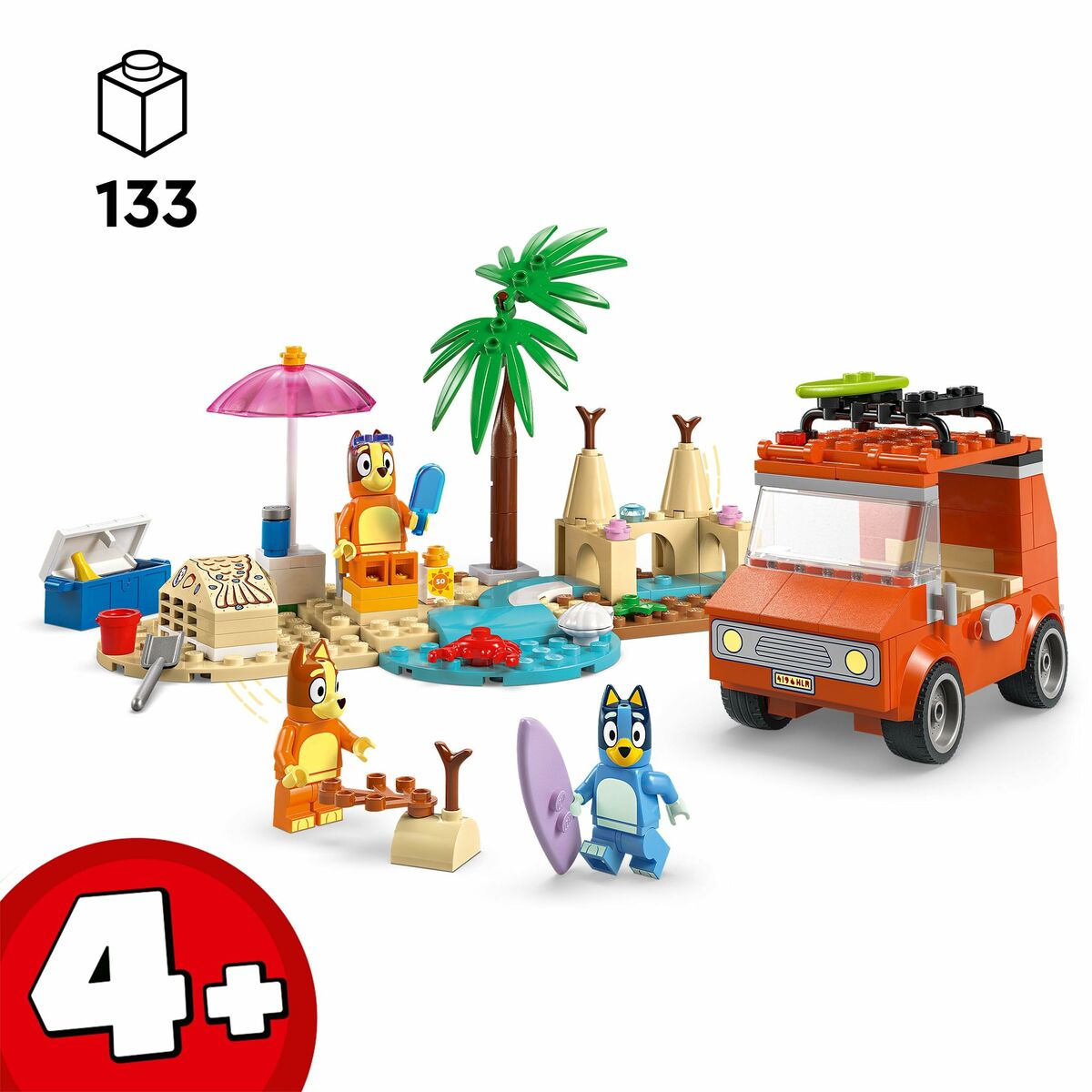Juego de Construcción Lego 11202 Bluey's Beach & Family Car Trip 133 Piezas