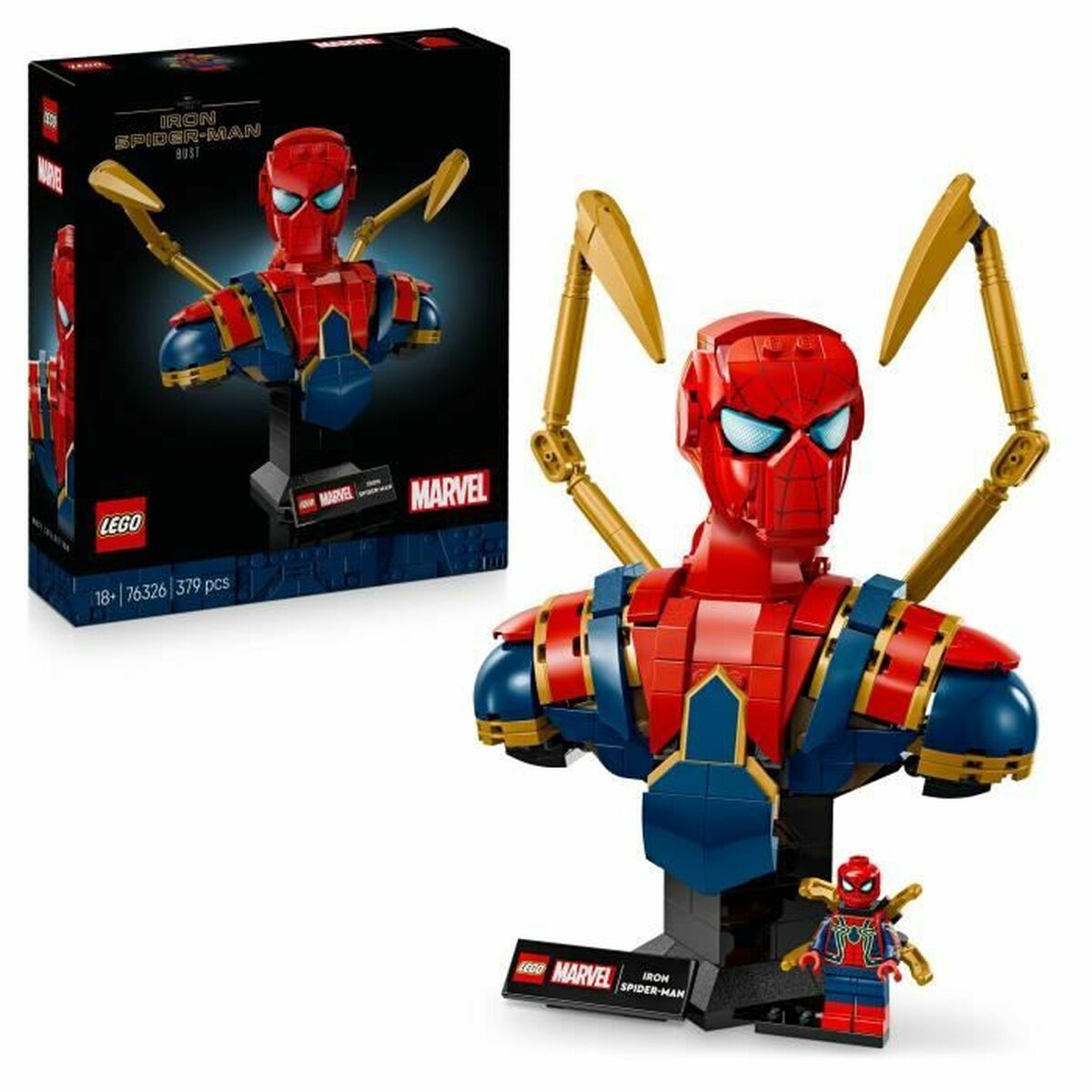 Juego de Construcción Lego 76326 Iron Spider-Man Bust 379 Piezas