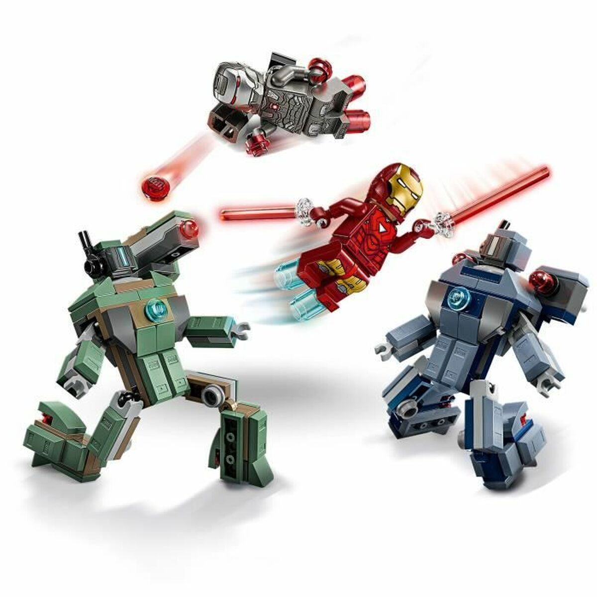 Juego de Construcción Lego 76320 Iron Man & War Machine VS Hammer Drones 204 Piezas