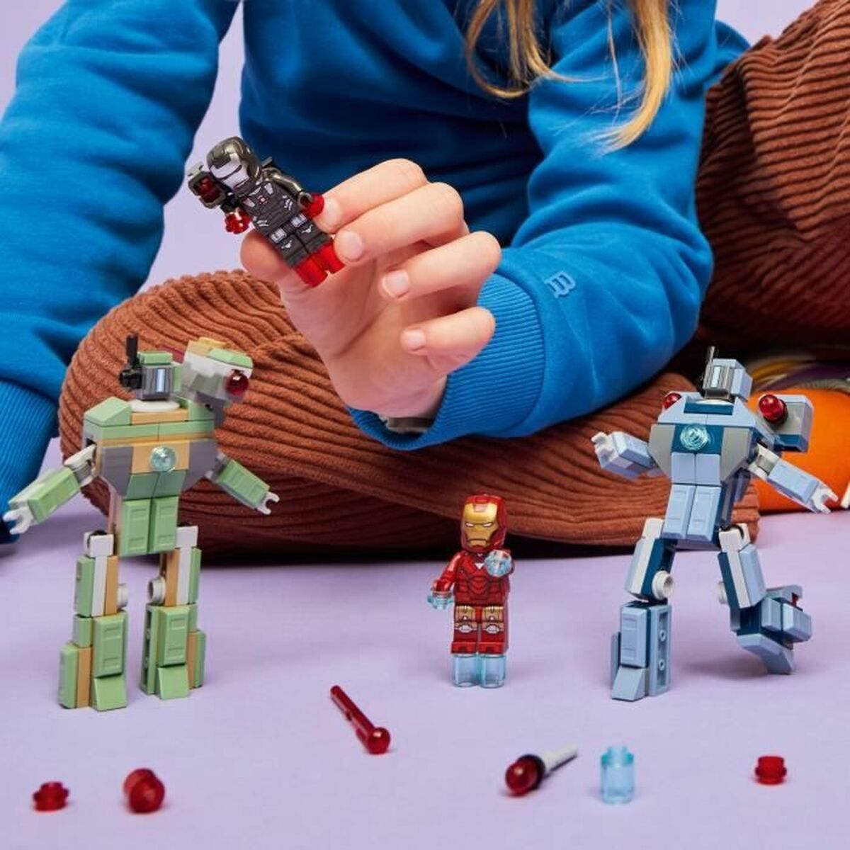 Juego de Construcción Lego 76320 Iron Man & War Machine VS Hammer Drones 204 Piezas