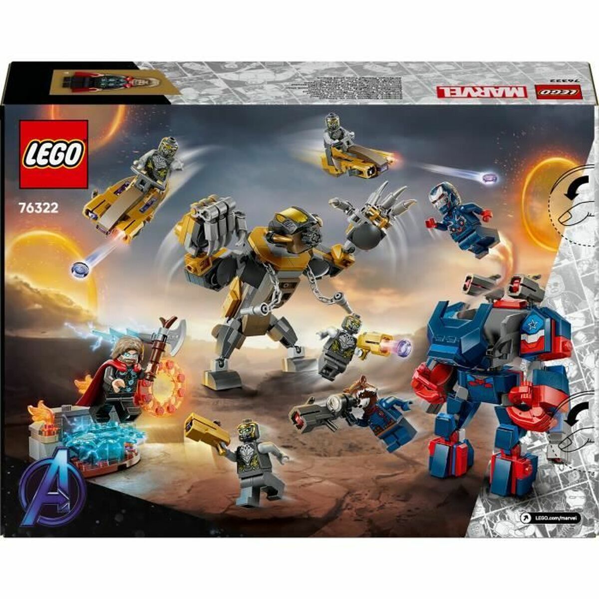 Juego de Construcción Lego 76322 Endgame Thor VS Chitauri 373 Piezas