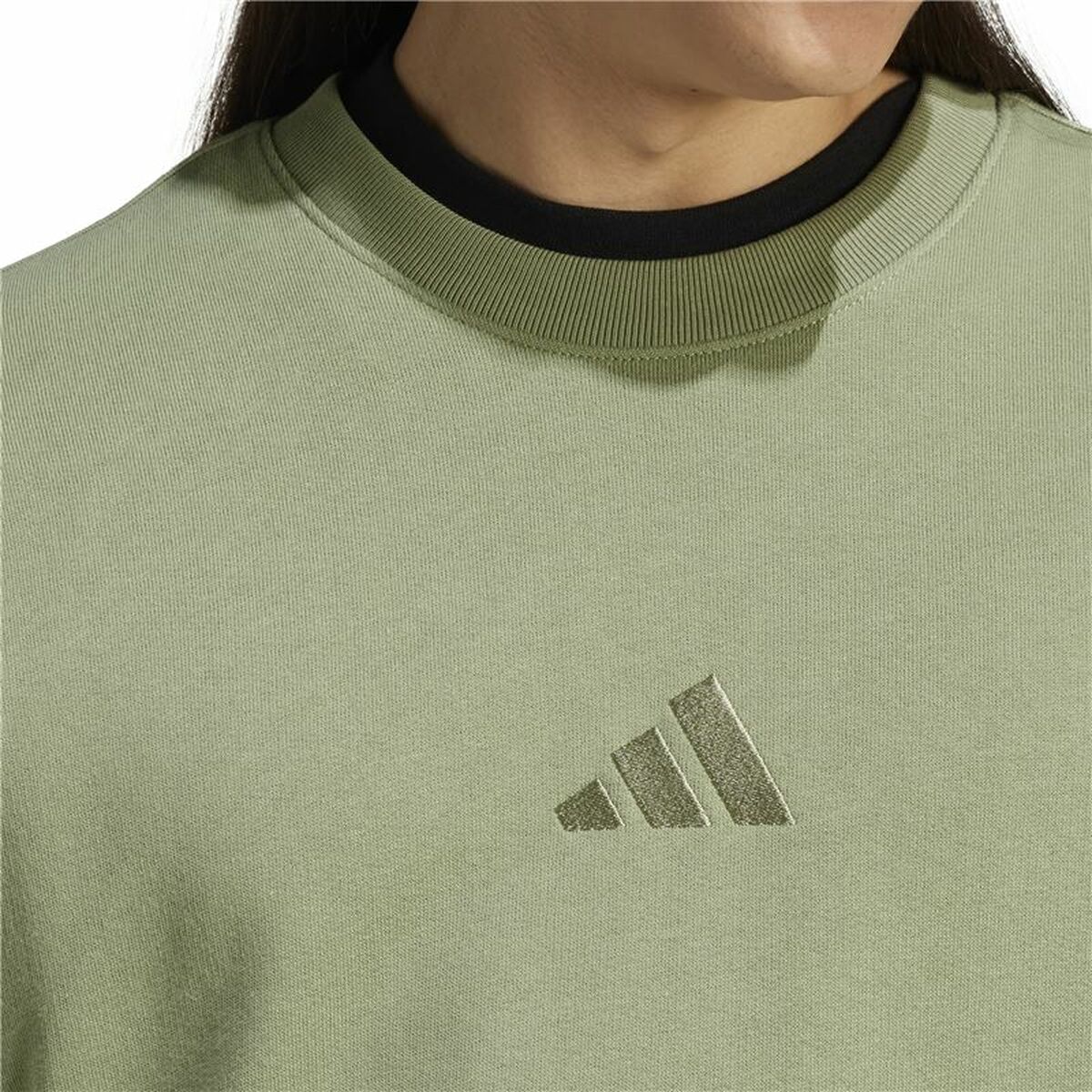 Sudadera sin Capucha Hombre Adidas All Szn French Terry Crew Verde L