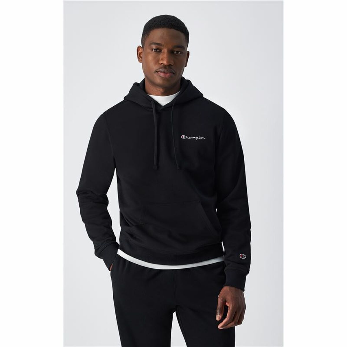 Sudadera con Capucha Hombre Champion Hooded Sweatshirt Negro L