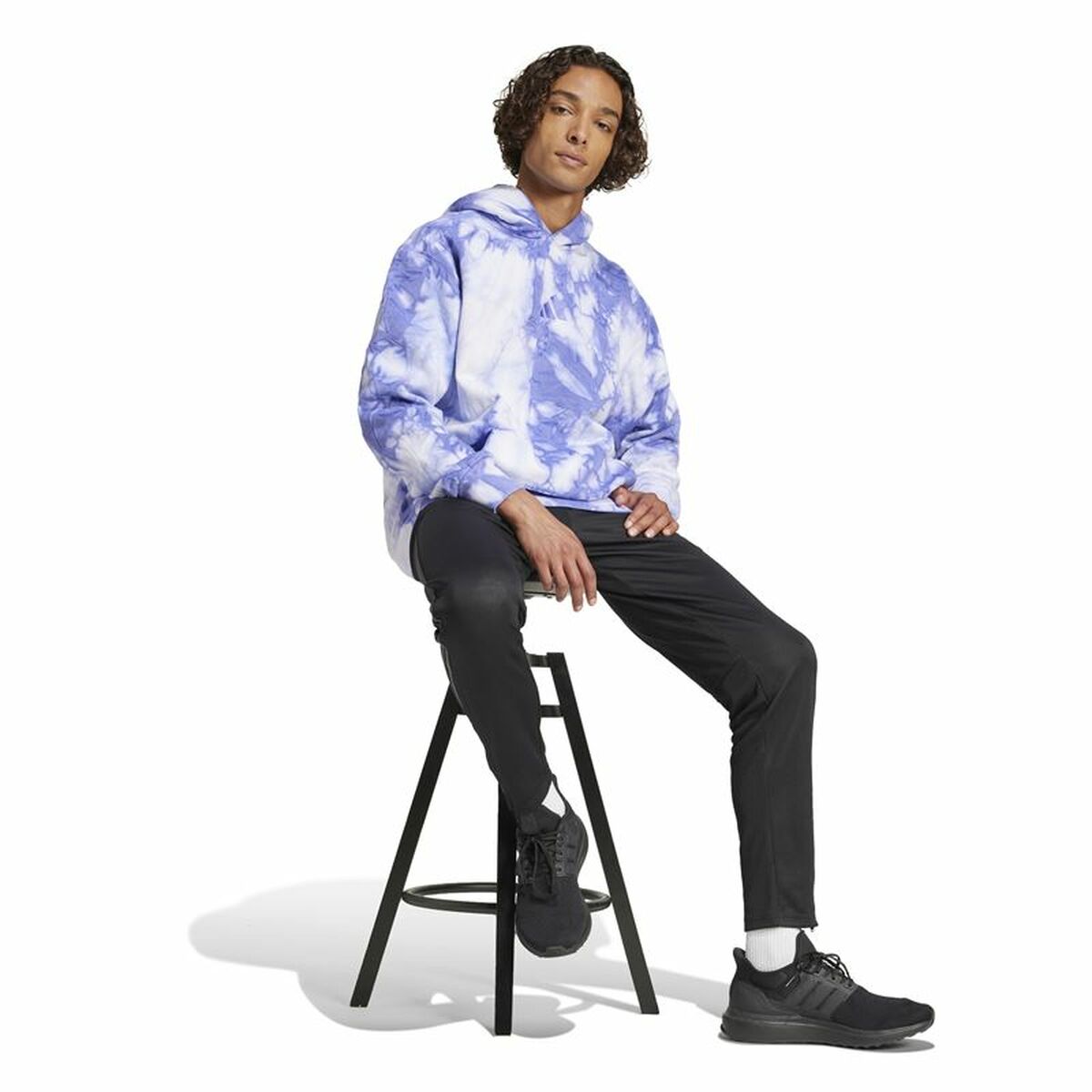 Sudadera con Capucha Hombre Adidas All Szn Fleece Wash Hoodie Azul XS