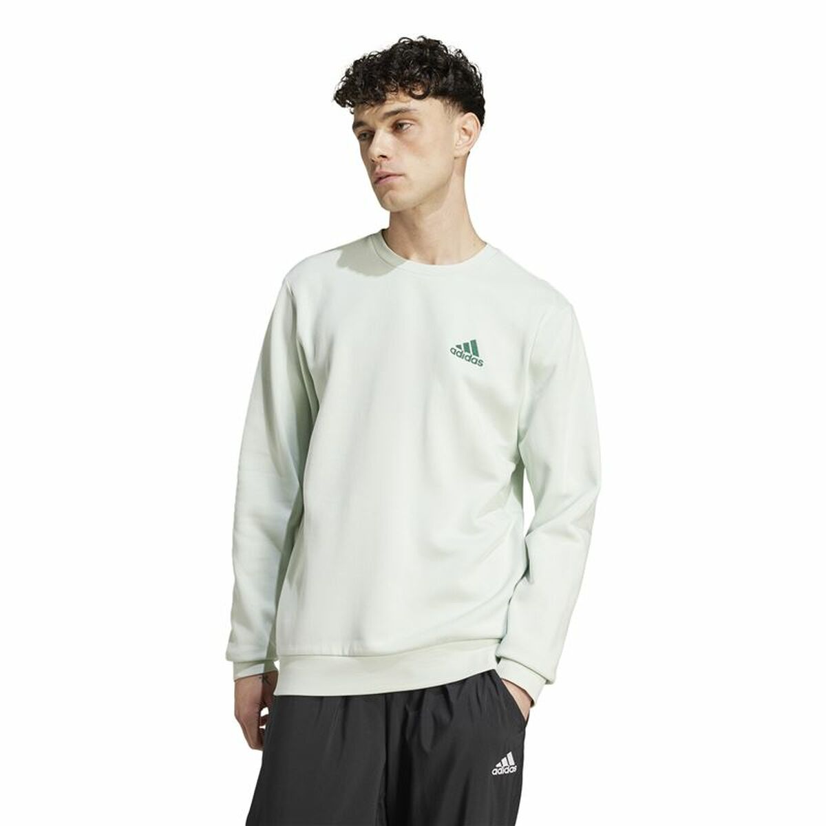 Sudadera sin Capucha Hombre Adidas Essentials Verde XXL