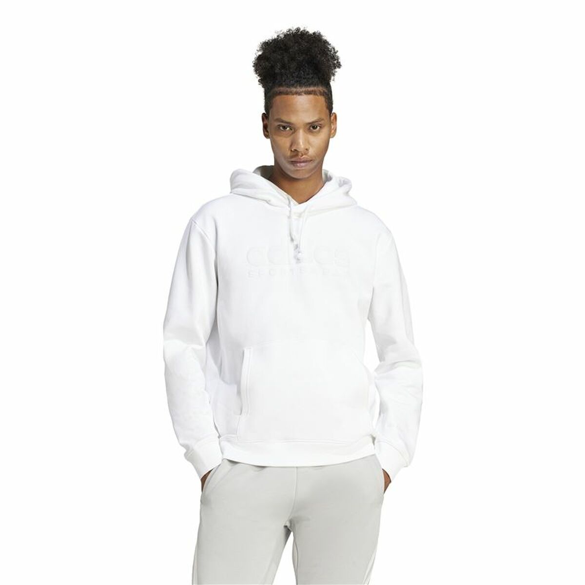 Sudadera con Capucha Hombre Adidas All Szn G Hdy Blanco L
