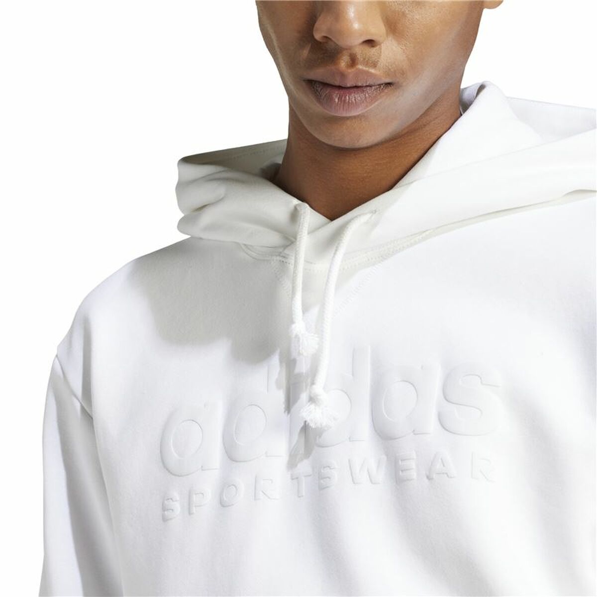 Sudadera con Capucha Hombre Adidas All Szn G Hdy Blanco L