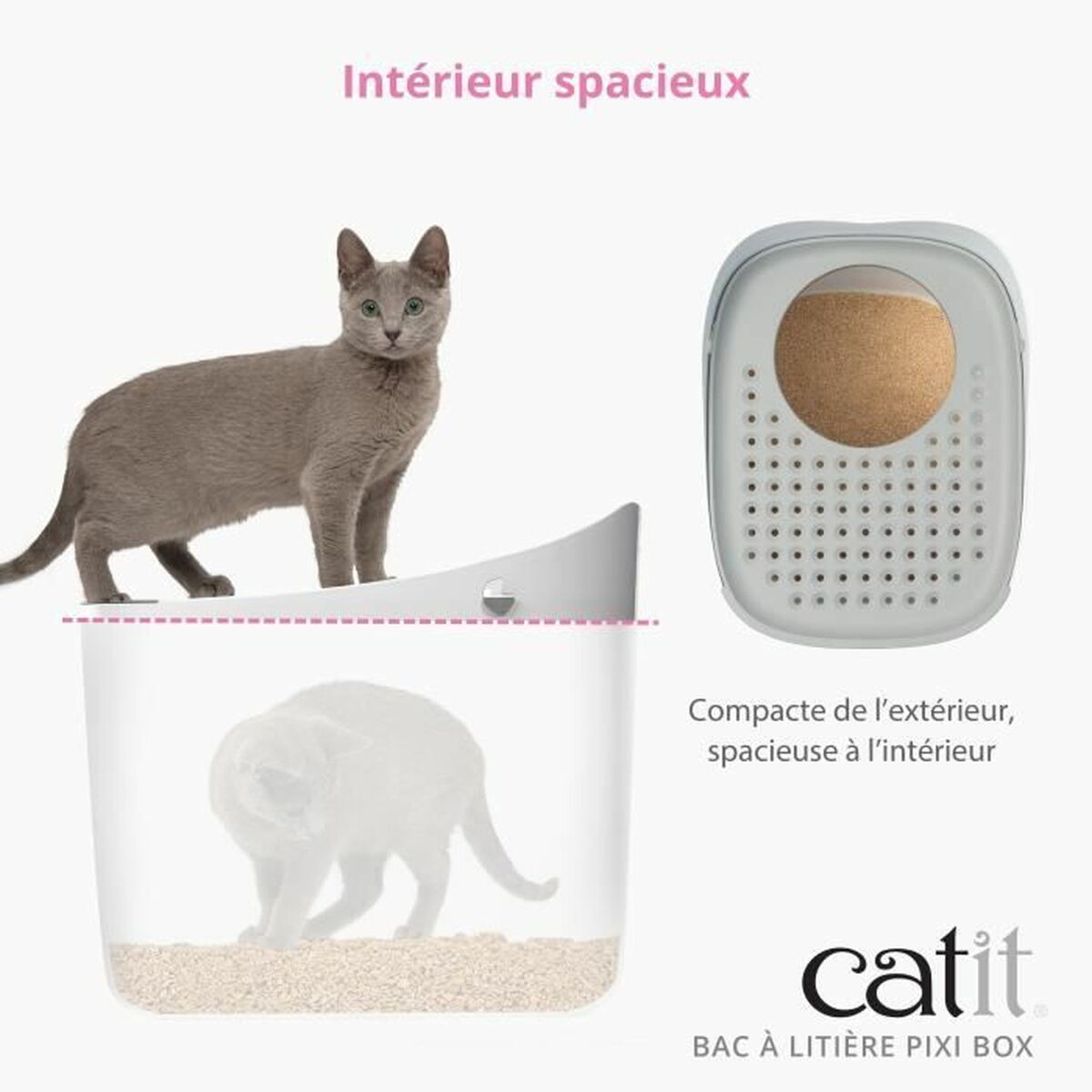 Arenero para Gatos Catit Pixi Box 52 x 41 x 47,5 cm Plástico