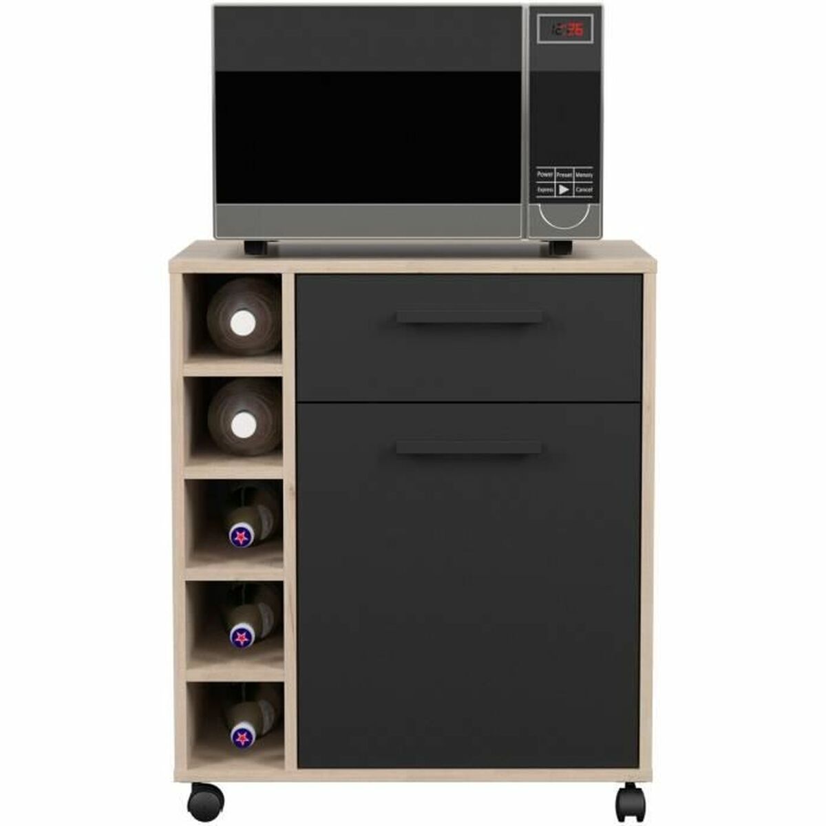 Mueble de cocina Parisot Negro Roble 60 x 40,3 x 71 cm