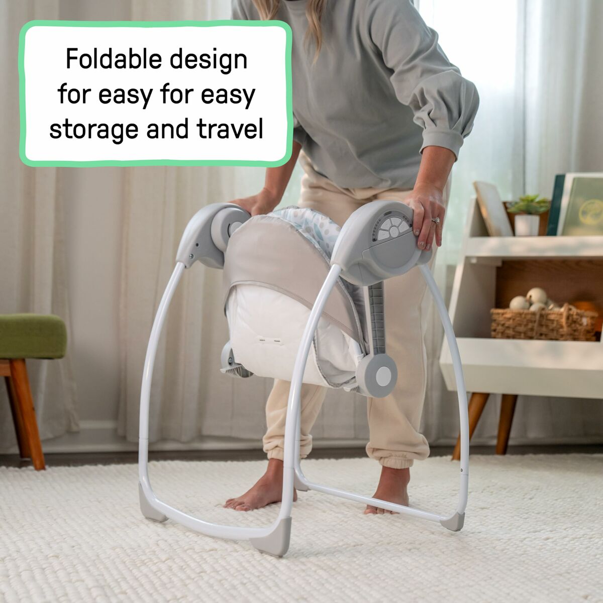 Hamaca para Bebé Ingenuity Gris 54,6 x 79 x 65 cm