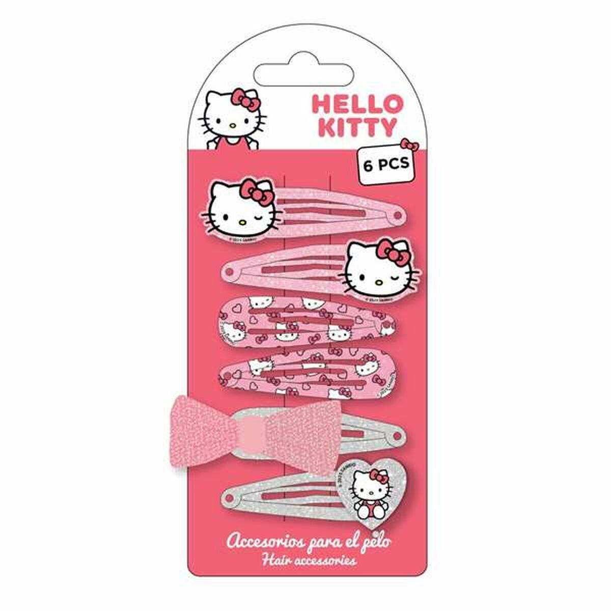 Clips para Pelo Hello Kitty Rosa