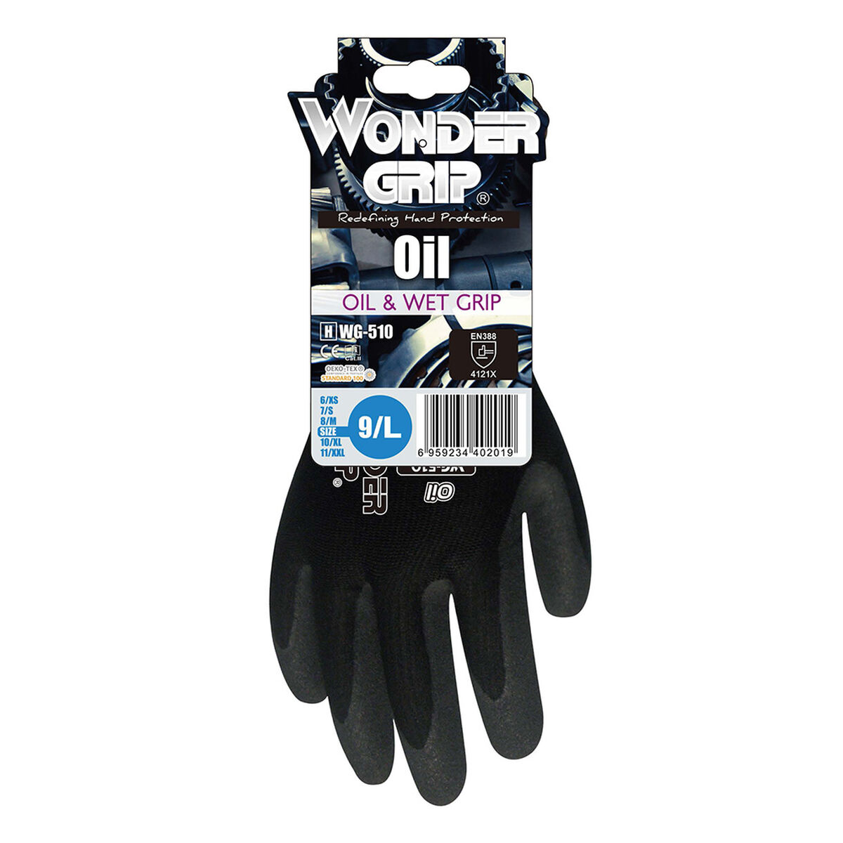 Guantes de Trabajo Wonder Grip Negro