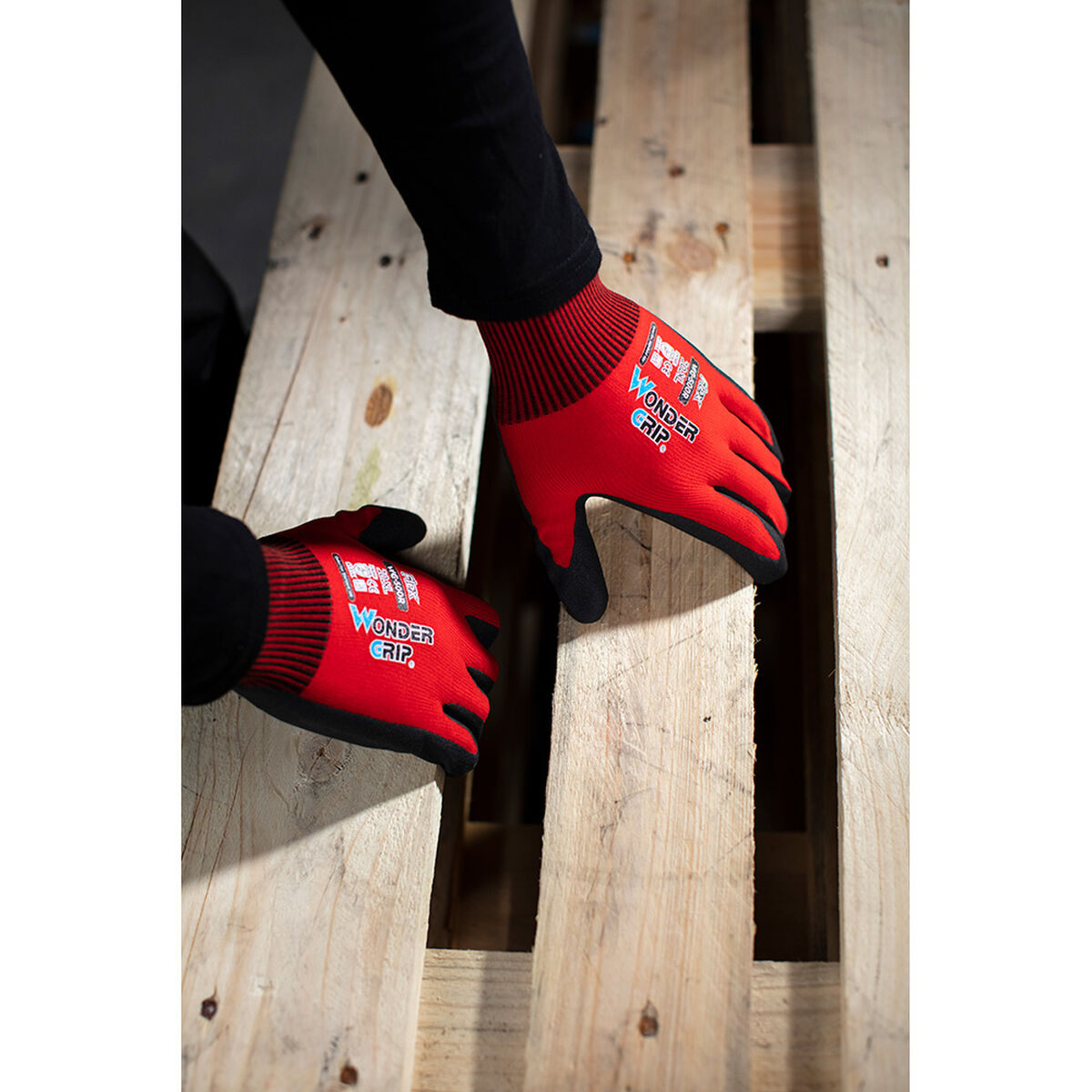 Guantes de Trabajo Wonder Grip Rojo Nitrilo