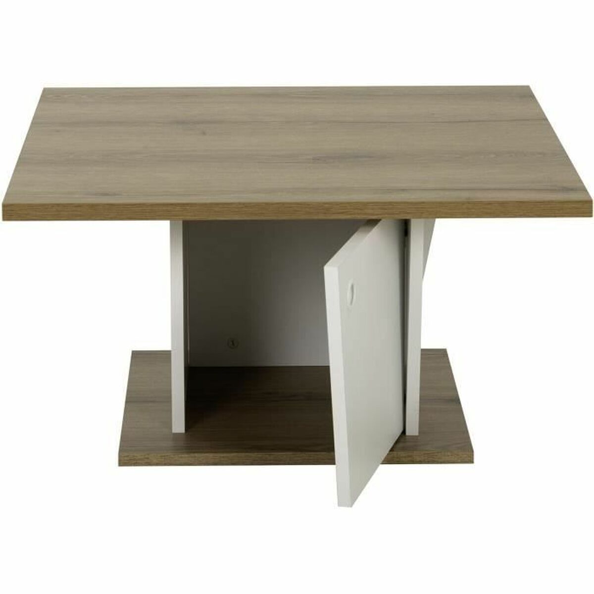 Mesa de Centro Diagone Blanco Roble 69 x 69 x 38 cm