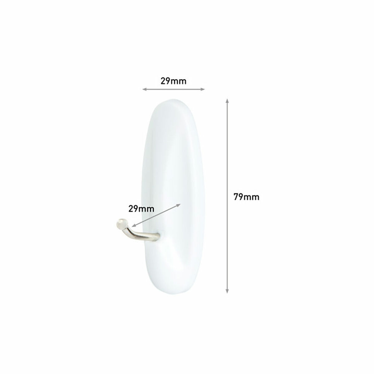 Gancho para colgar 3M 1,3 kg 29 X 79 X 29 MM Blanco Metal (2 Unidades)