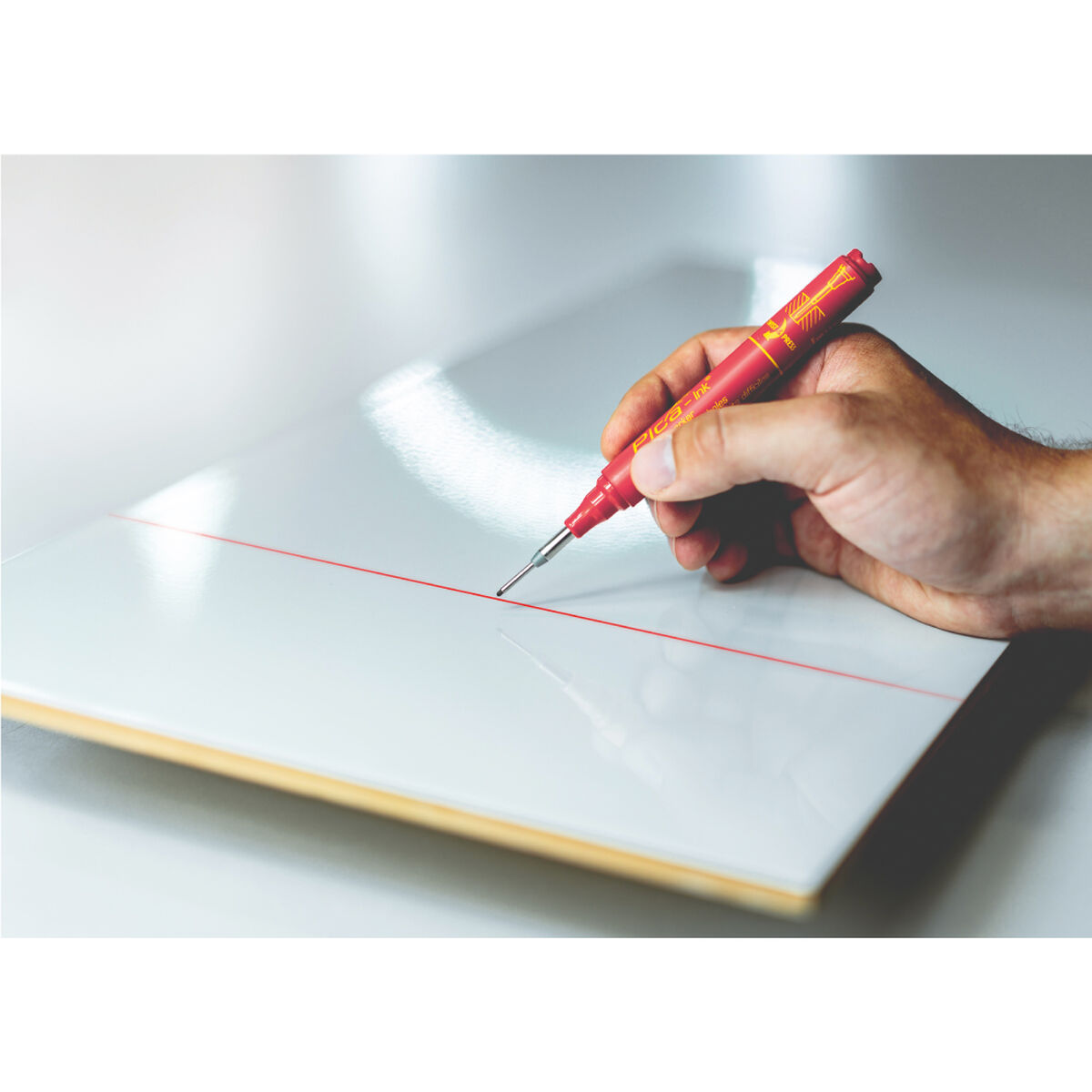 Marcador Pica Rojo Permanente