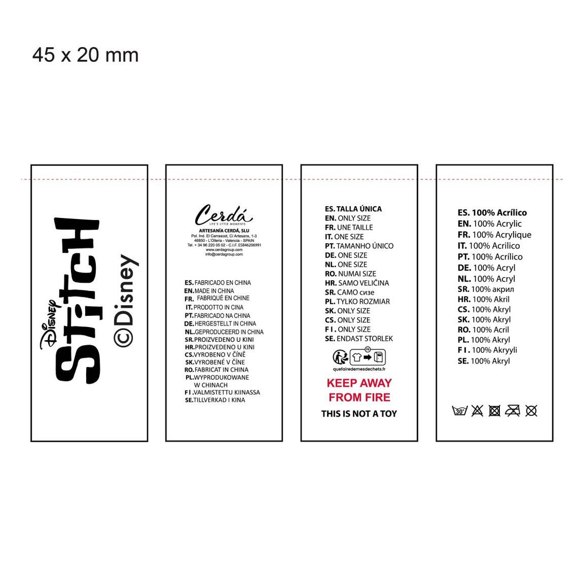 Gorra Infantil Stitch Rojo