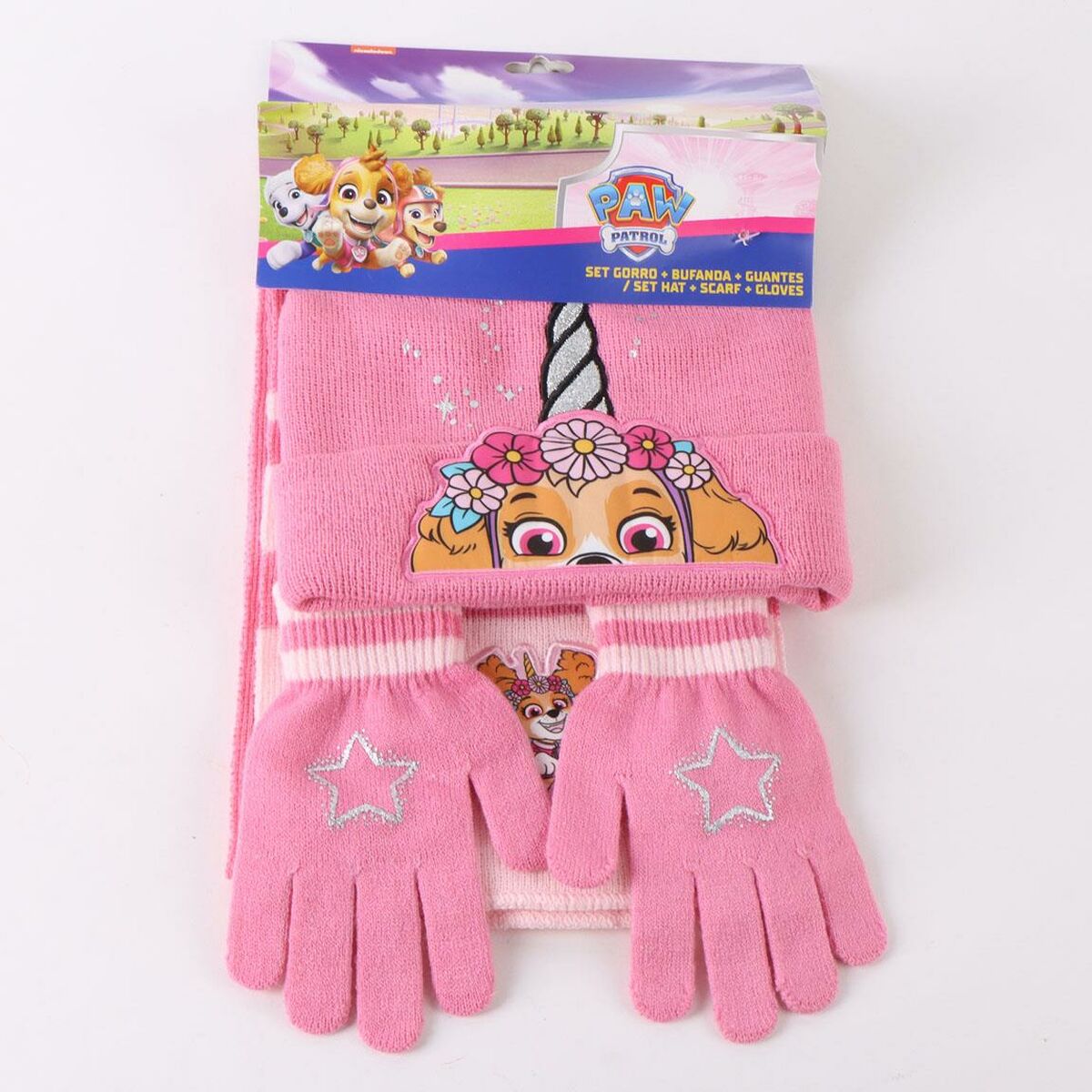 Gorro y Guantes The Paw Patrol Rosa