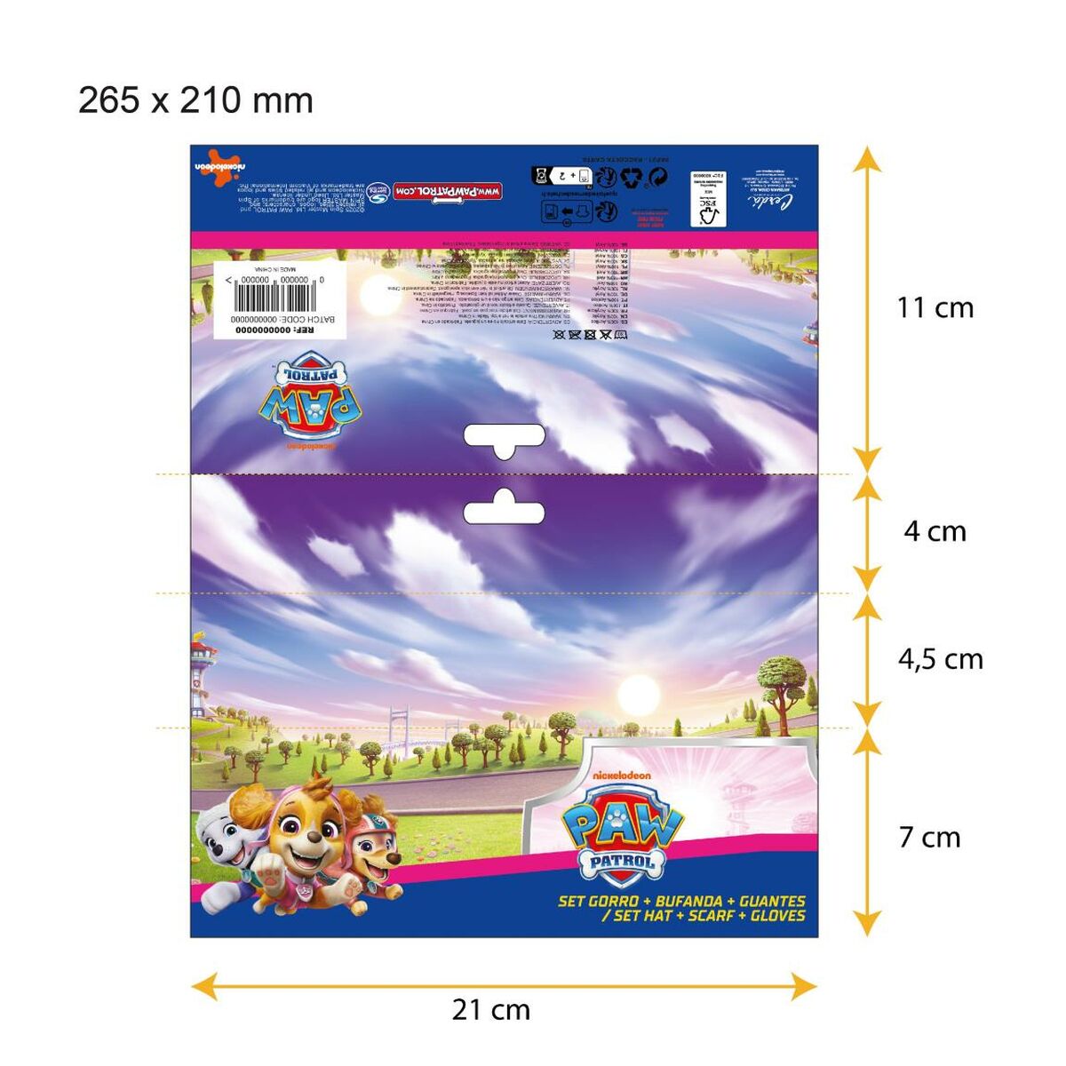 Gorro y Guantes The Paw Patrol Rosa