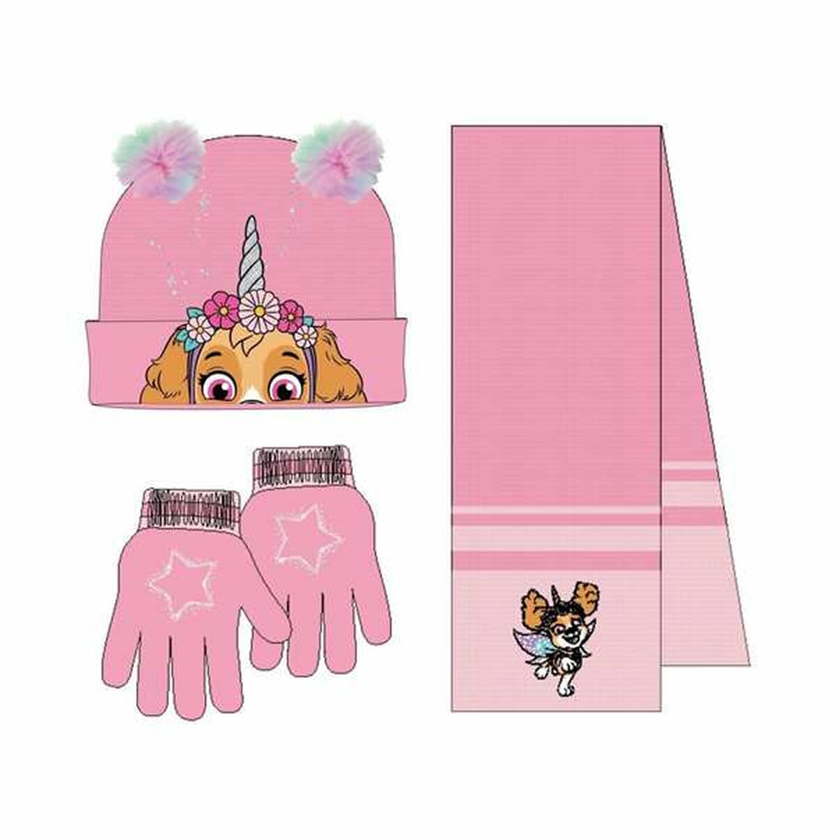 Gorro y Guantes The Paw Patrol Rosa