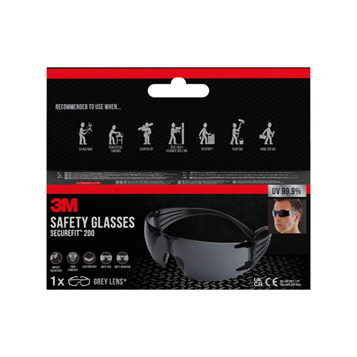 Gafas de Protección 3M securefit 200 Policarbonato