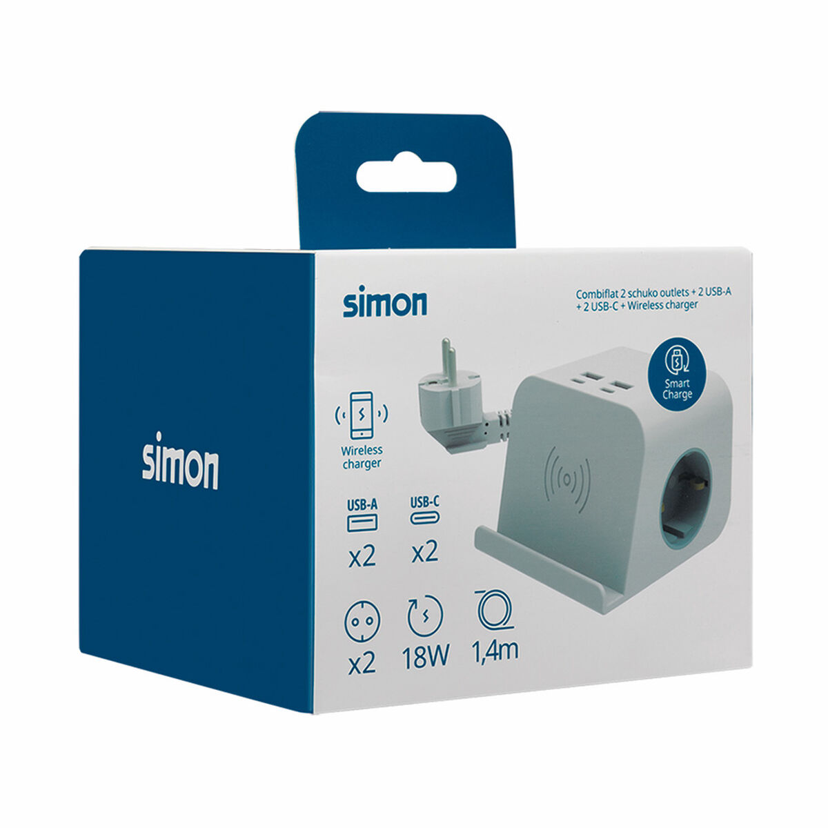 Caja con enchufes Simon Blanco 250 V 16 A