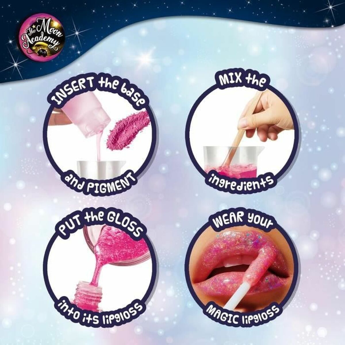Juego de Manualidades Lisciani Giochi The Moon Academy Moon lipgloss
