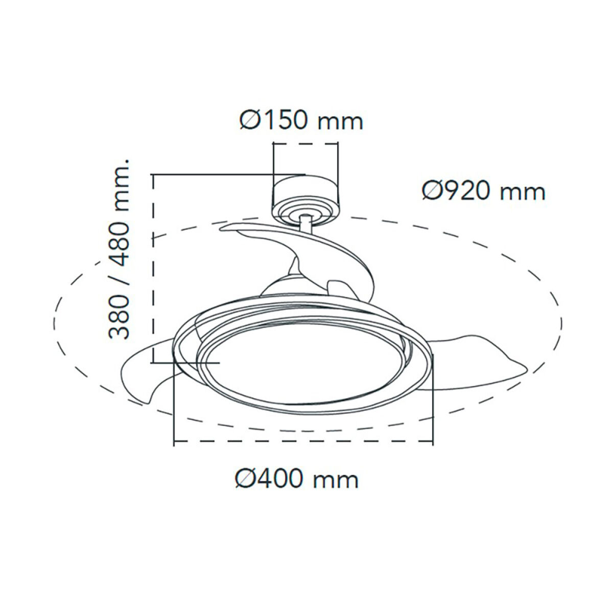 Ventilador de Techo CristalRecord Plateado 40 W Ø 40 cm