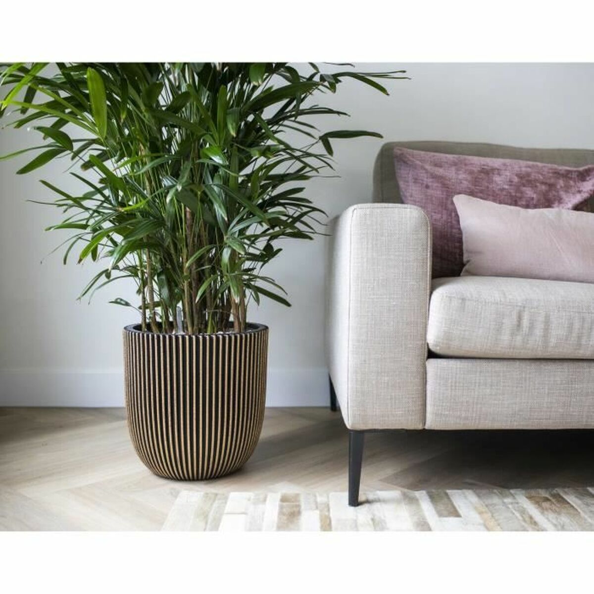 Macetero Capi Europe GROVVE Negro Dorado Plástico Ø 43 cm