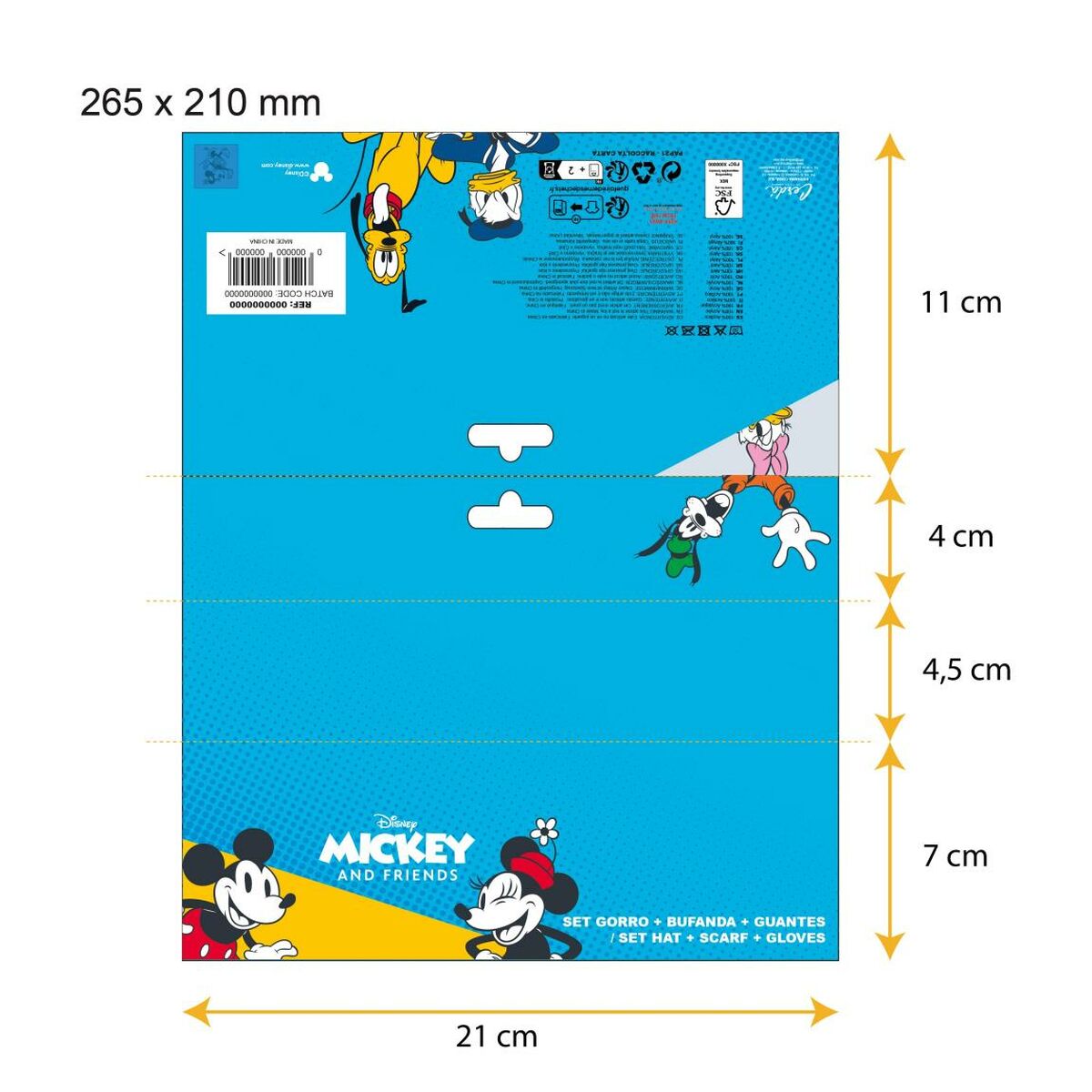 Gorro y Guantes Minnie Mouse Rosa