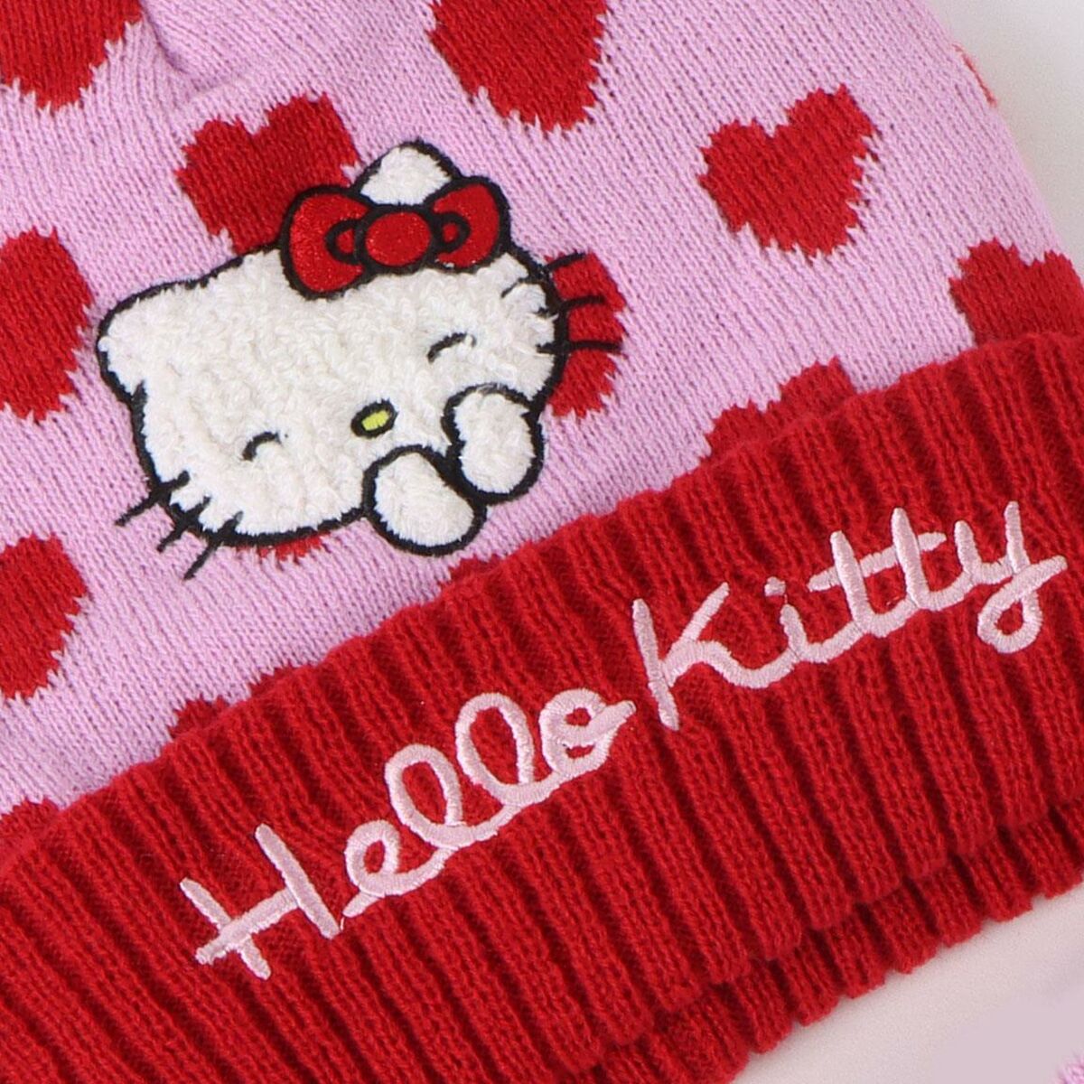 Gorro y Guantes Hello Kitty Rosa