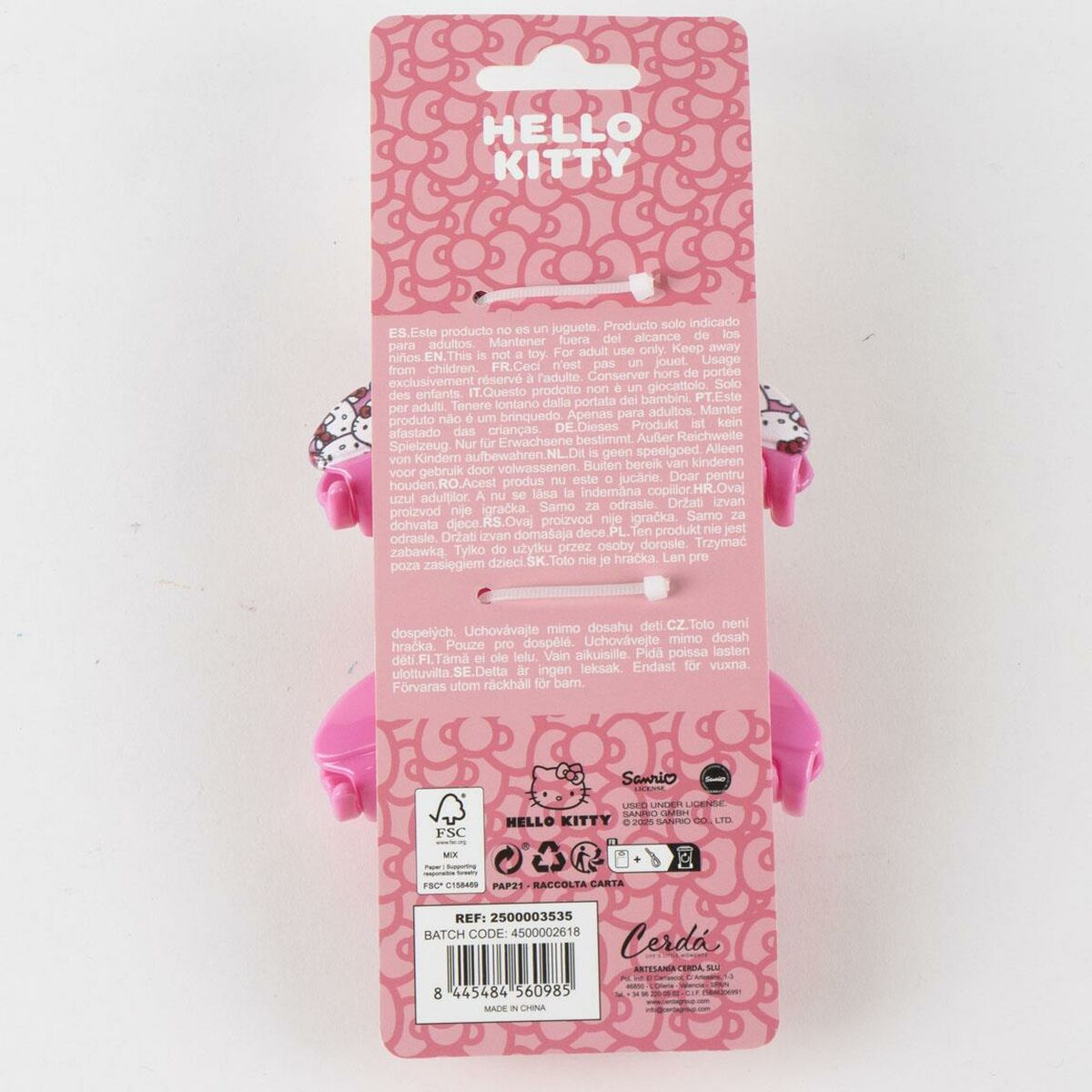 Clips para Pelo Hello Kitty Rosa