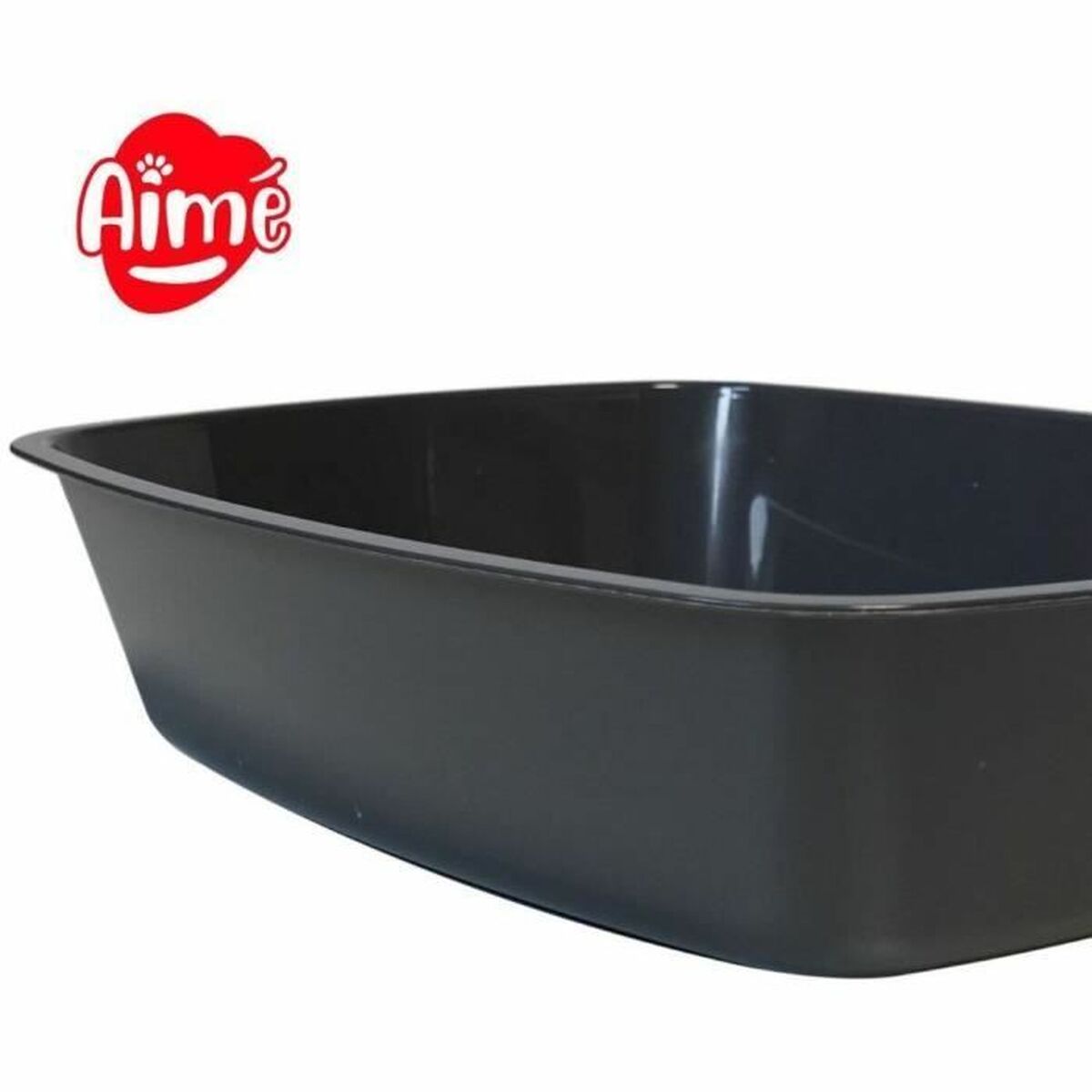 Arenero para Gatos Aimé Negro 43 x 31 x 10 cm Plástico