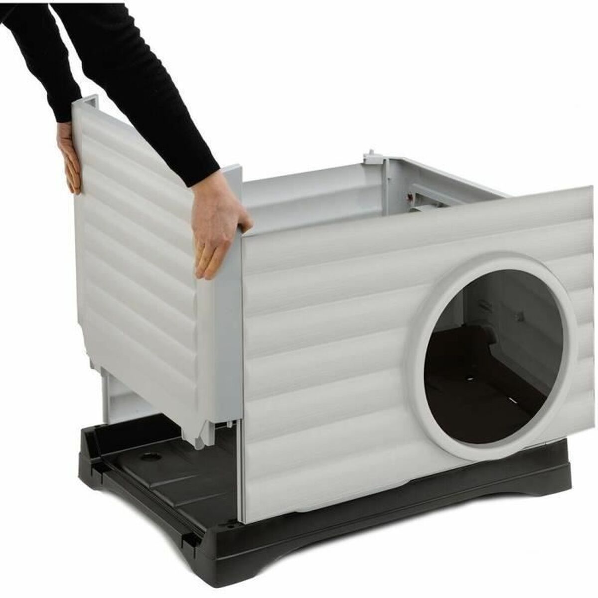 Cama para mascota Ferplast PETVILLA 50 Resina Termoplástico 38,5 x 43 x 38,5 cm Blanco Gris