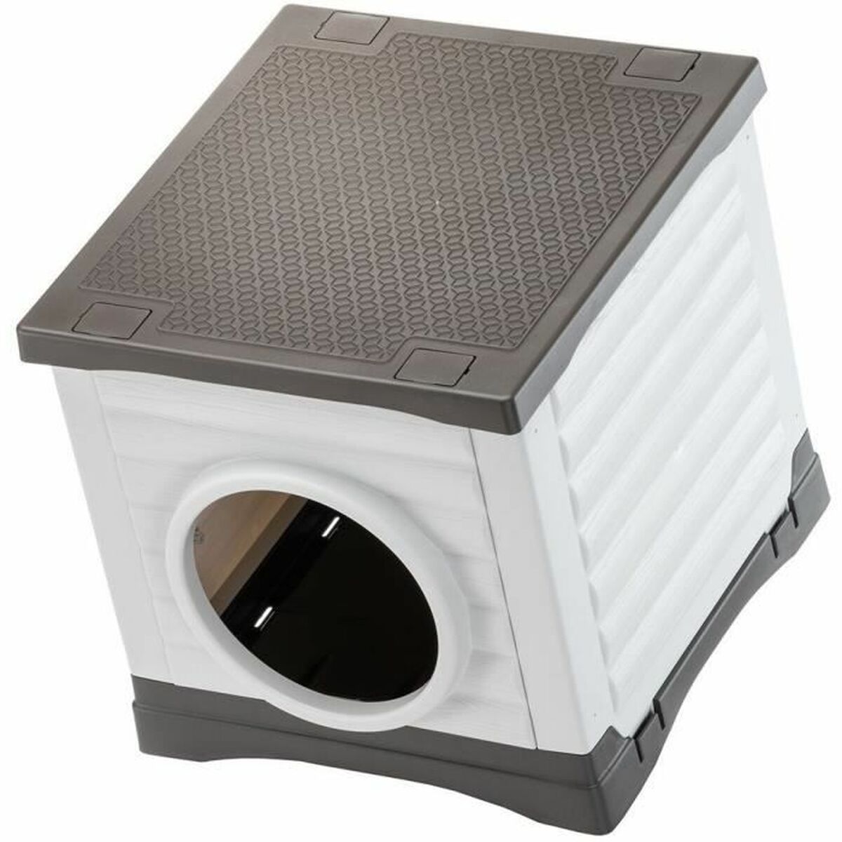Cama para mascota Ferplast PETVILLA 50 Resina Termoplástico 38,5 x 43 x 38,5 cm Blanco Gris