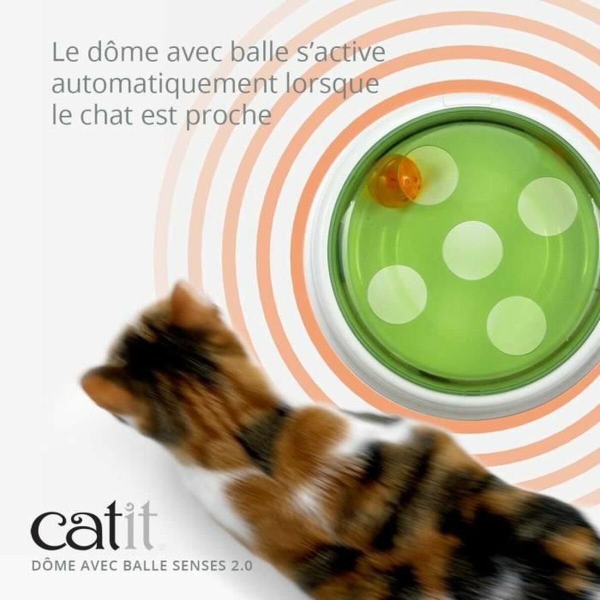 Juguete para gatos Catit Senses 2.0 Ball Dome Verde 24 x 24 x 8 cm
