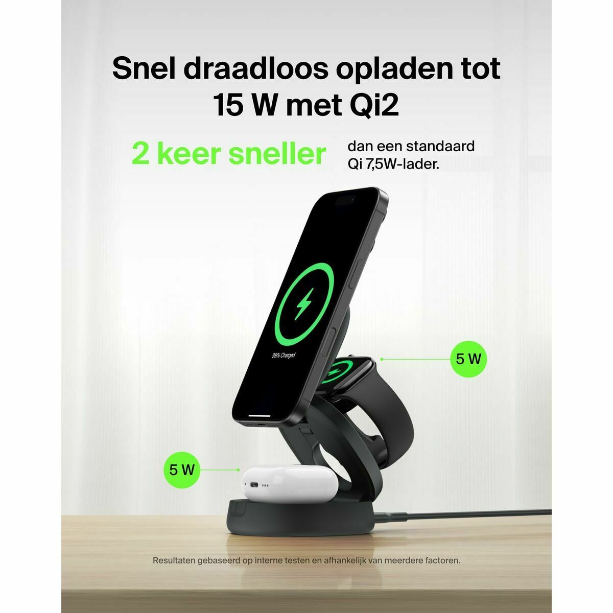 Cargador Inalámbrico Belkin WIZ034KQBK Negro