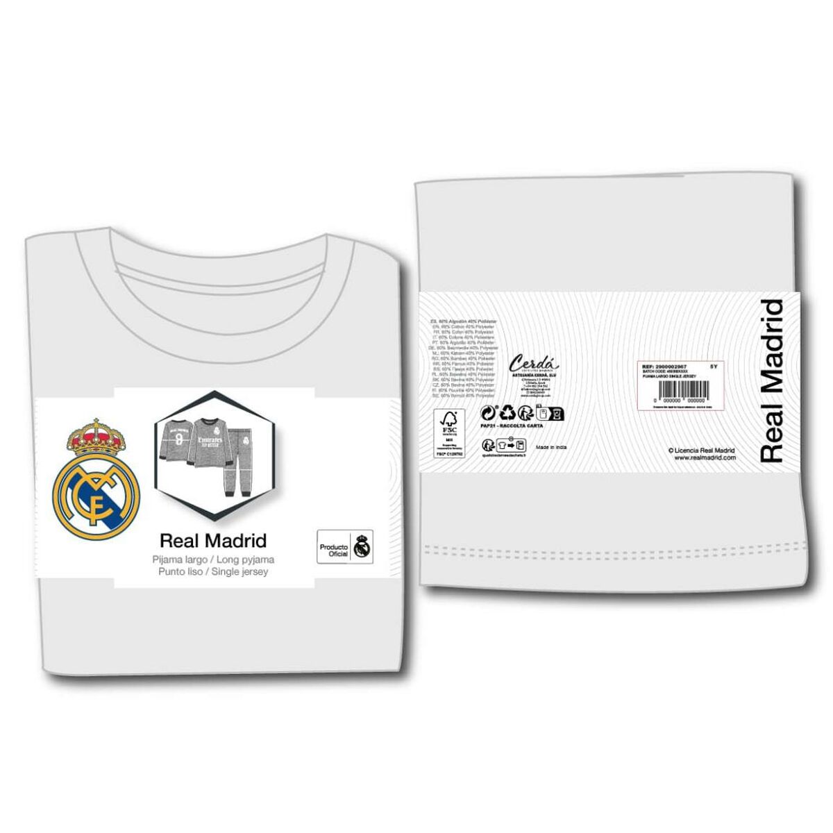 Pijama Infantil Real Madrid C.F. Gris