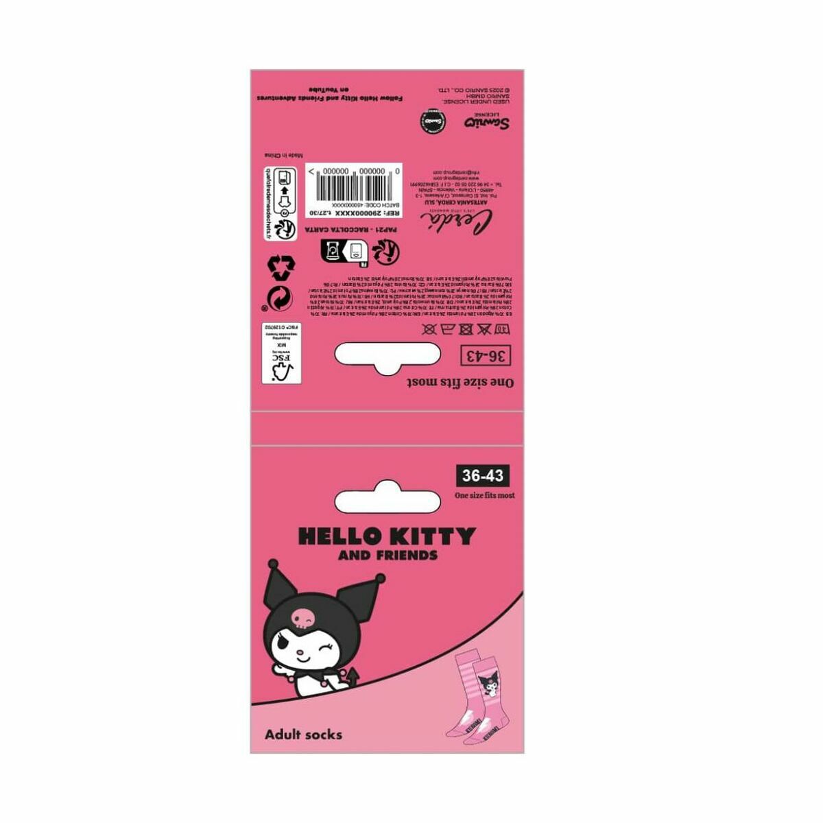 Calcetines Hello Kitty Rosa 36-43