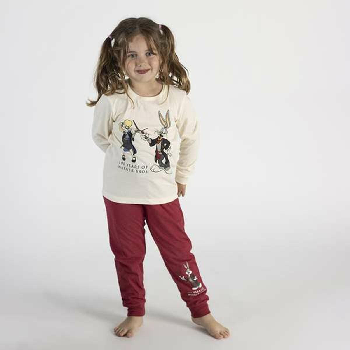 Pijama Infantil Warner Bros Rojo Beige 10 Años