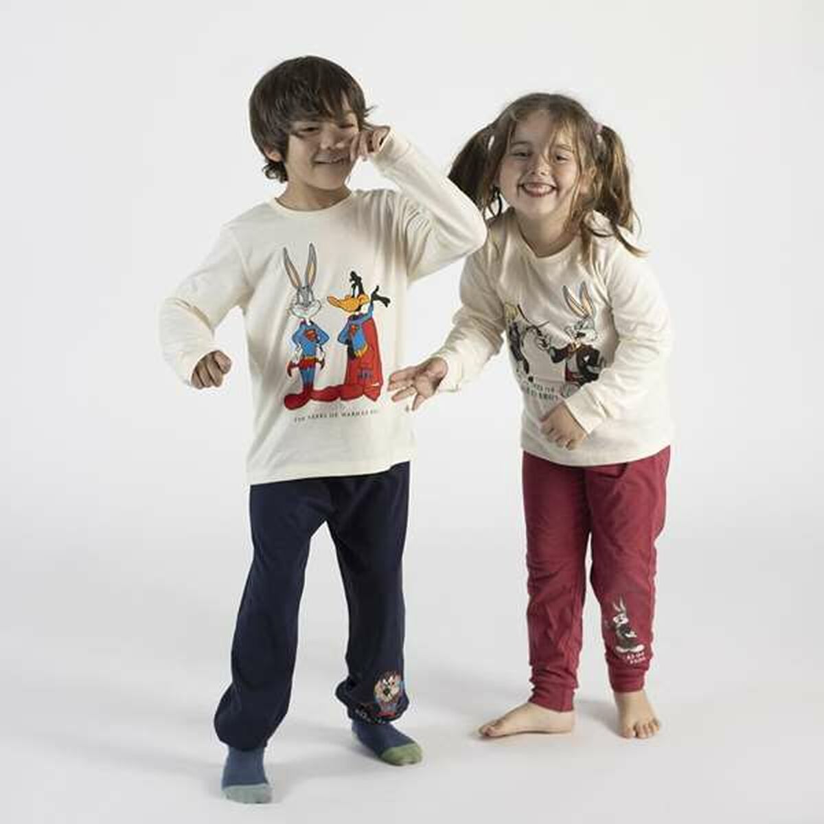 Pijama Infantil Warner Bros Rojo Beige 10 Años
