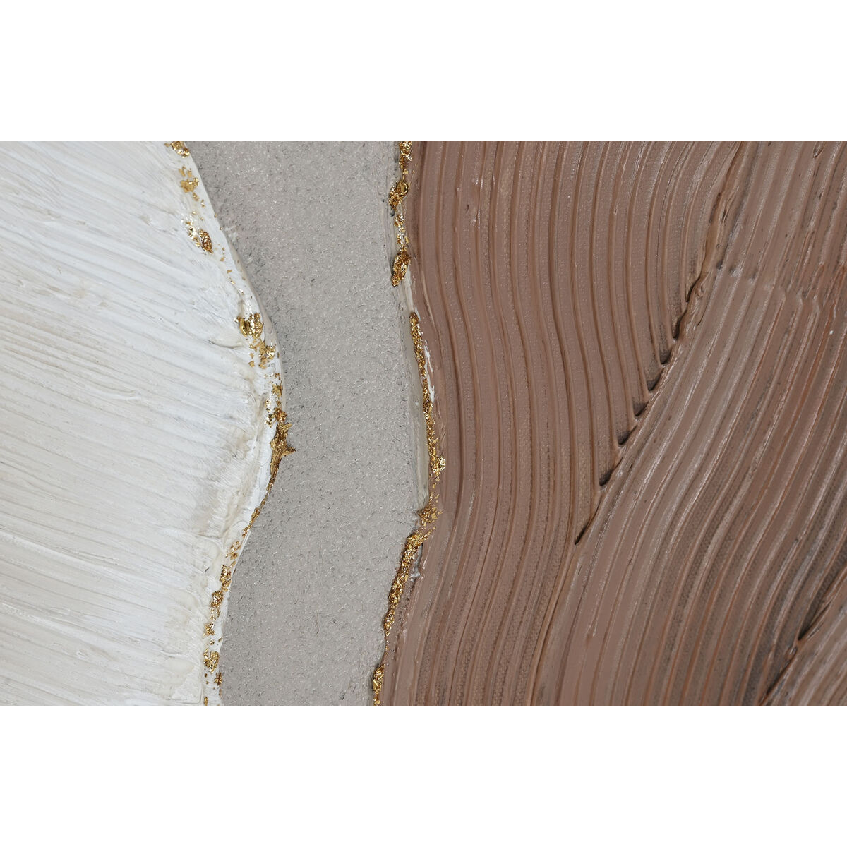 Lienzo Home ESPRIT Blanco Marrón Abstracto Escandinavo 50 x 3 x 100 cm (2 Unidades)