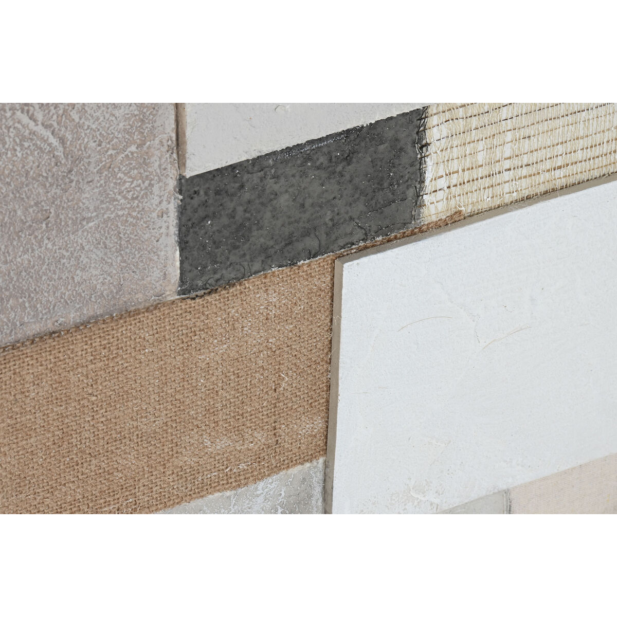 Lienzo Home ESPRIT Blanco Beige Abstracto Urbano 150 x 3 x 50 cm (2 Unidades)