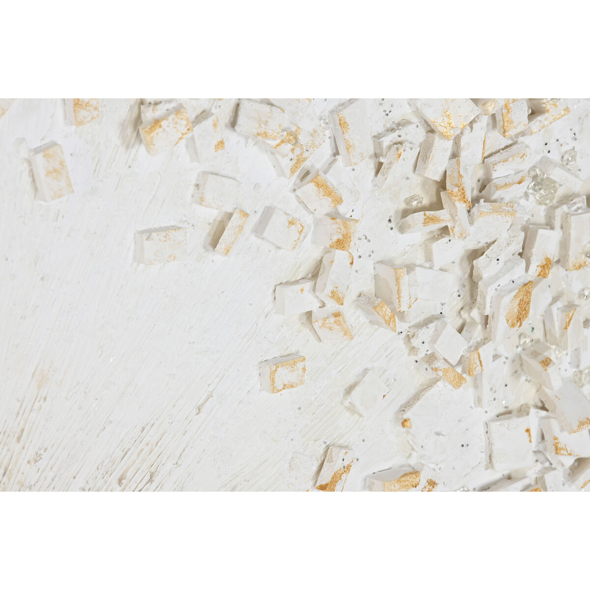 Lienzo Home ESPRIT Blanco Círculos 102 x 4,5 x 102 cm (2 Unidades)