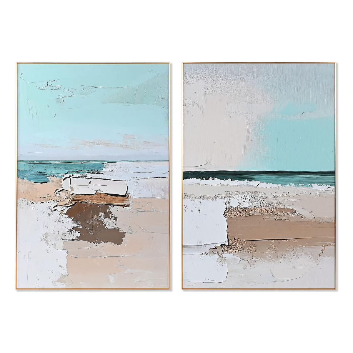 Cuadro Home ESPRIT Aluminio Madera MDF 80 x 3,5 x 120 cm