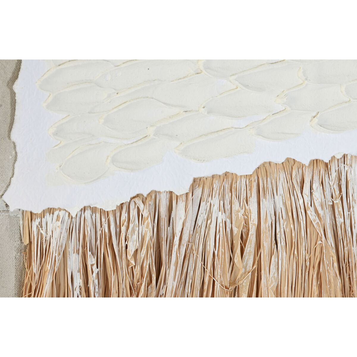 Lienzo Home ESPRIT Blanco Natural Boho 82 x 4,5 x 82 cm (2 Unidades)