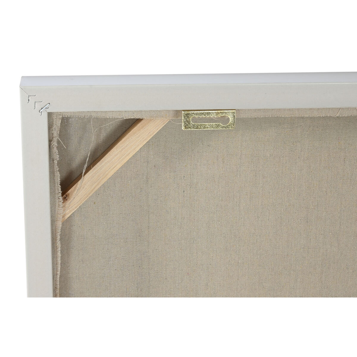 Lienzo Home ESPRIT Blanco Natural Boho 82 x 4,5 x 82 cm (2 Unidades)
