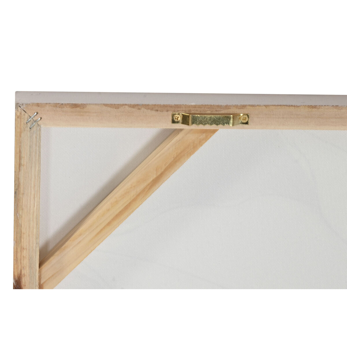 Lienzo Home ESPRIT Blanco Beige Hojas Cottage 90 x 3 x 60 cm (2 Unidades)