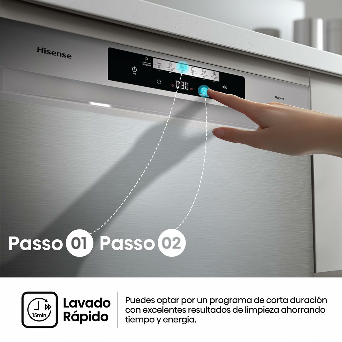 Lavavajillas Hisense HS643C90X Plata